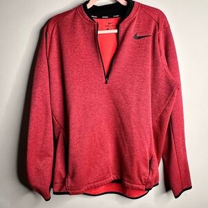 Nike Golf Red and Black Dri-FIT Pullover